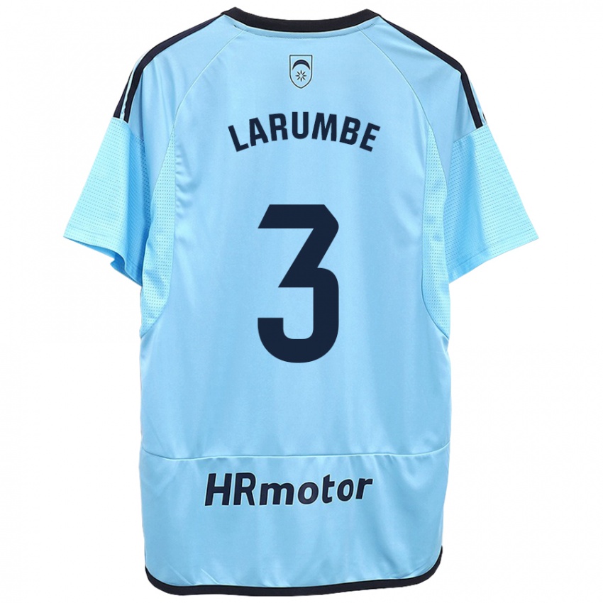 Niño Camiseta Saioa Larumbe Beloqui #3 Azul 2ª Equipación 2023/24 La Camisa Chile