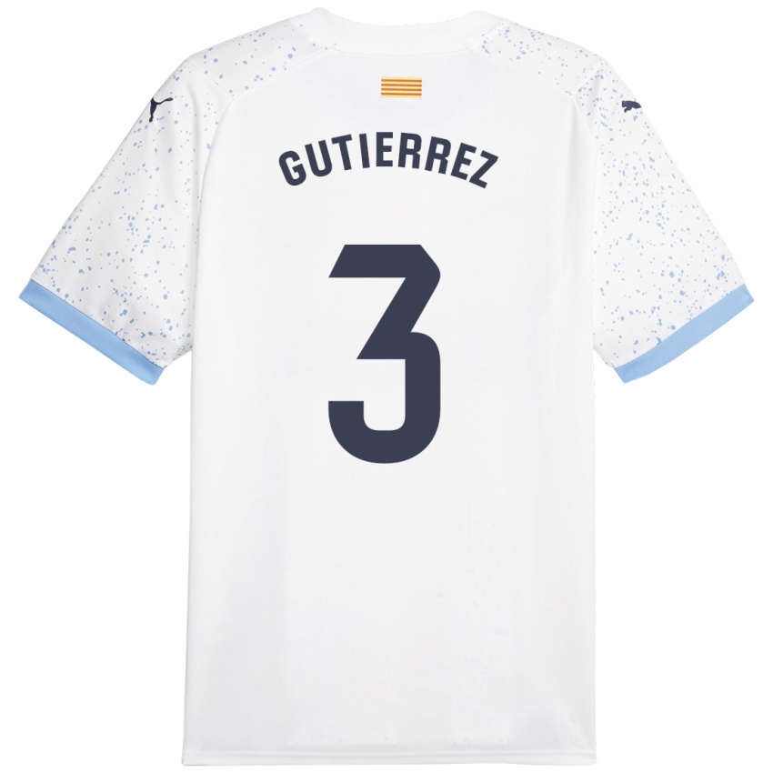 Niño Camiseta Miguel Gutierrez #3 Blanco 2ª Equipación 2023/24 La Camisa Chile