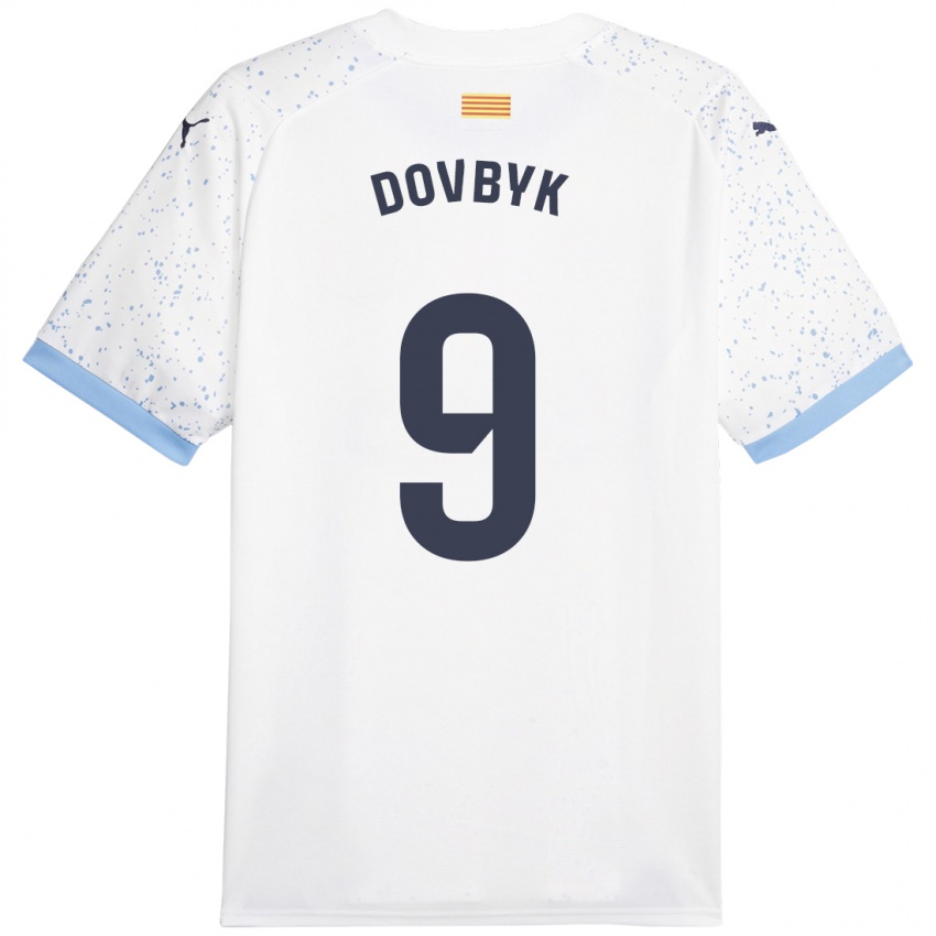 Niño Camiseta Artem Dovbyk #9 Blanco 2ª Equipación 2023/24 La Camisa Chile