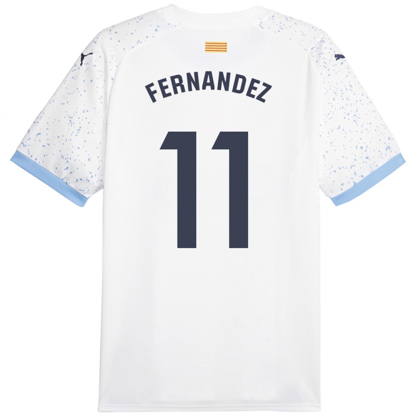 Niño Camiseta Valery Fernández #11 Blanco 2ª Equipación 2023/24 La Camisa Chile