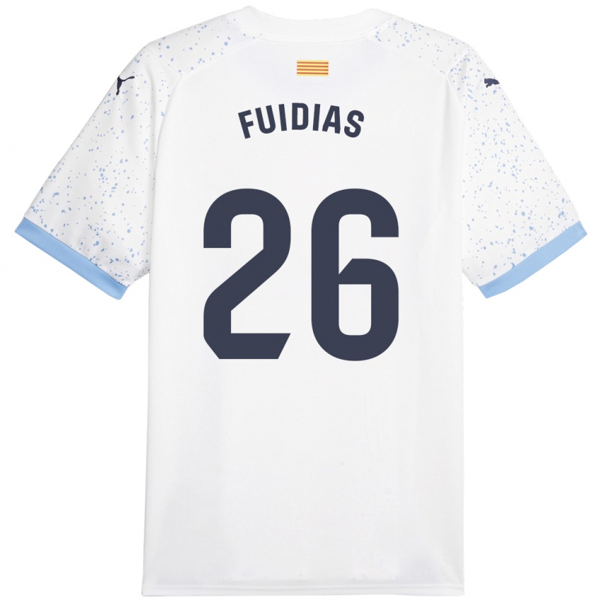 Niño Camiseta Toni Fuidias #26 Blanco 2ª Equipación 2023/24 La Camisa Chile