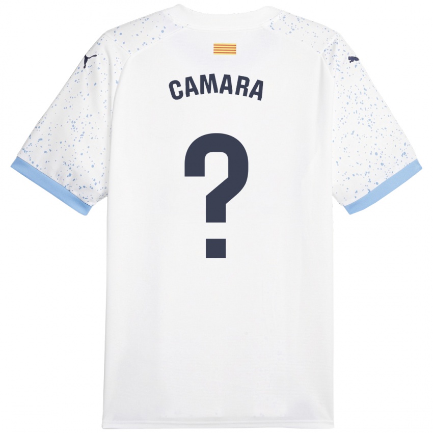 Niño Camiseta Dawda Camara #0 Blanco 2ª Equipación 2023/24 La Camisa Chile