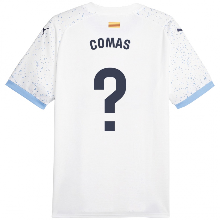 Niño Camiseta Oriol Comas #0 Blanco 2ª Equipación 2023/24 La Camisa Chile