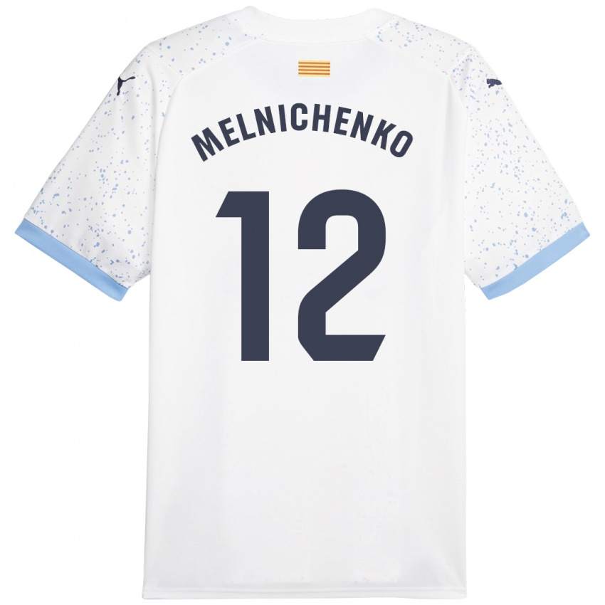 Niño Camiseta Dmytro Melnichenko #12 Blanco 2ª Equipación 2023/24 La Camisa Chile