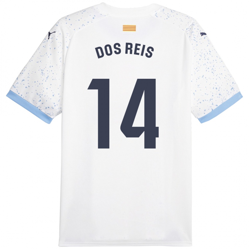 Niño Camiseta Leo Dos Reis #14 Blanco 2ª Equipación 2023/24 La Camisa Chile