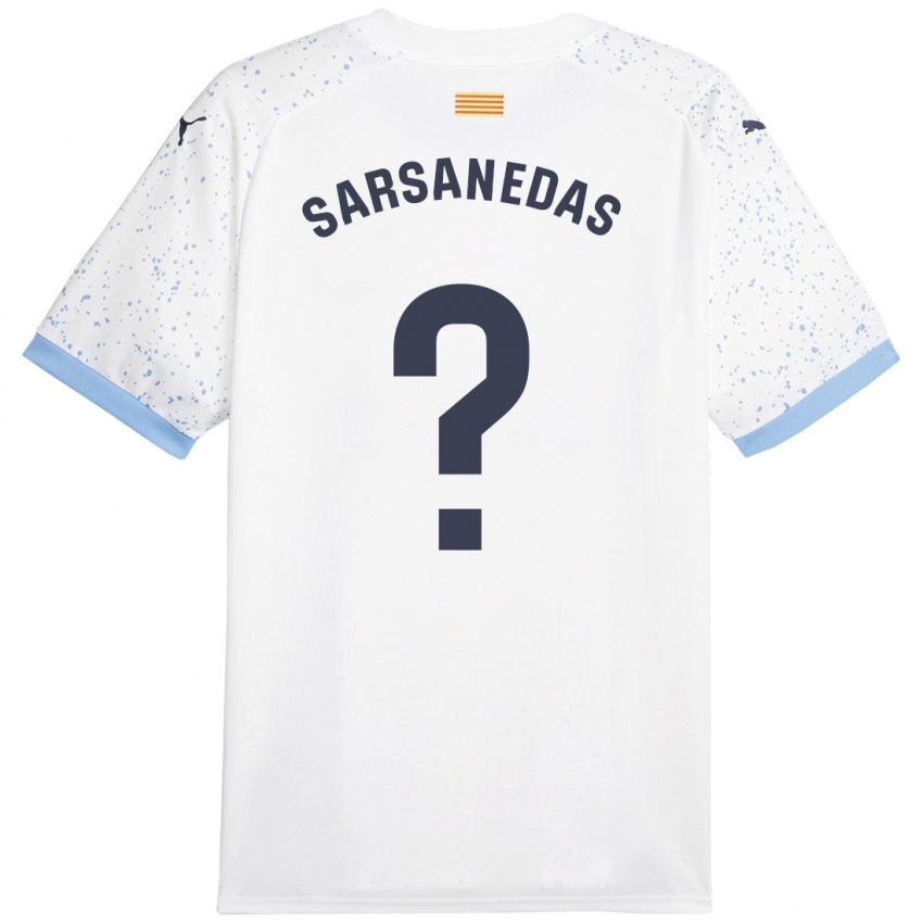 Niño Camiseta Joao Sarsanedas #0 Blanco 2ª Equipación 2023/24 La Camisa Chile