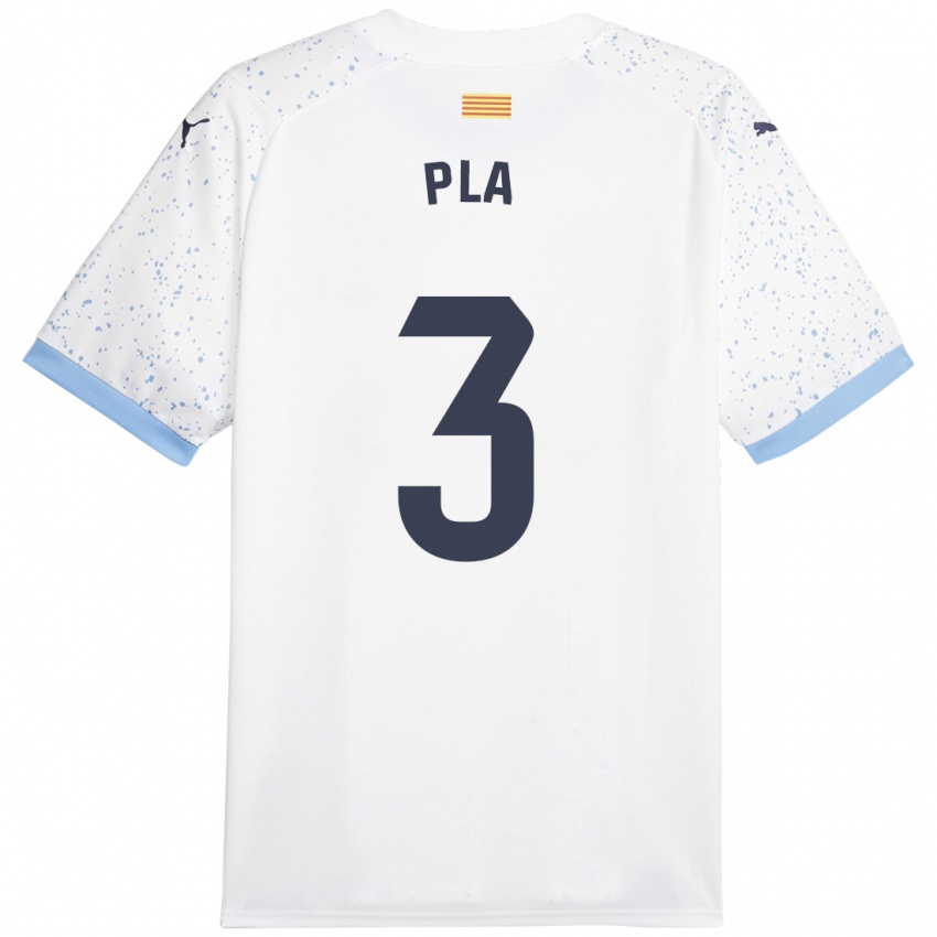 Niño Camiseta Marta Pla #3 Blanco 2ª Equipación 2023/24 La Camisa Chile