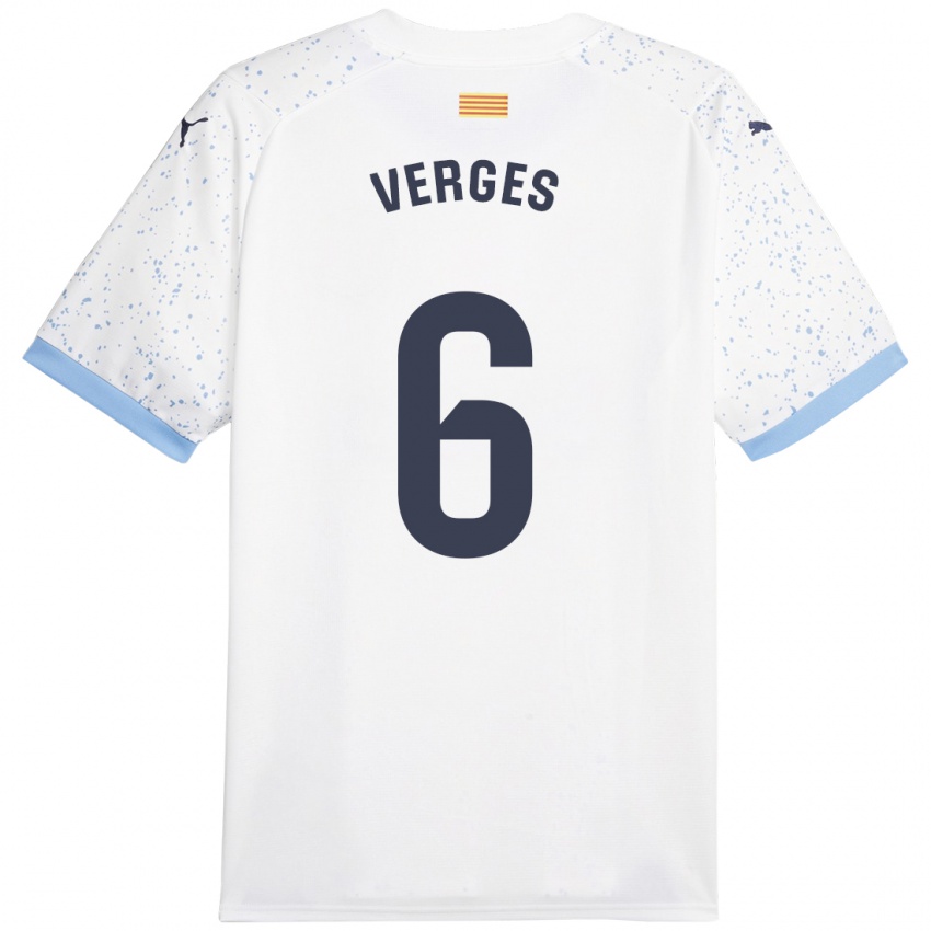 Niño Camiseta Mar Vergés #6 Blanco 2ª Equipación 2023/24 La Camisa Chile