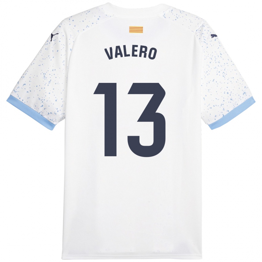 Niño Camiseta Eliana Valero #13 Blanco 2ª Equipación 2023/24 La Camisa Chile