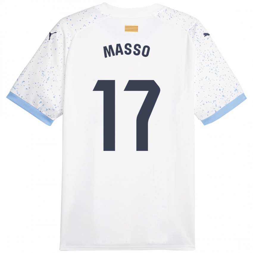 Niño Camiseta Ainoa Massó #17 Blanco 2ª Equipación 2023/24 La Camisa Chile