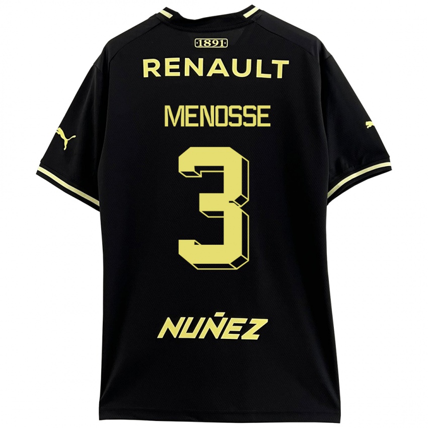 Niño Camiseta Hernán Menosse #3 Negro 2ª Equipación 2023/24 La Camisa Chile