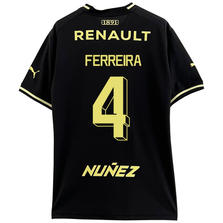 Niño Camiseta Joaquín Ferreira #4 Negro 2ª Equipación 2023/24 La Camisa Chile