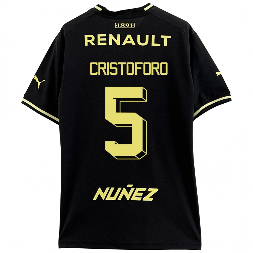 Niño Camiseta Sebastián Cristóforo #5 Negro 2ª Equipación 2023/24 La Camisa Chile