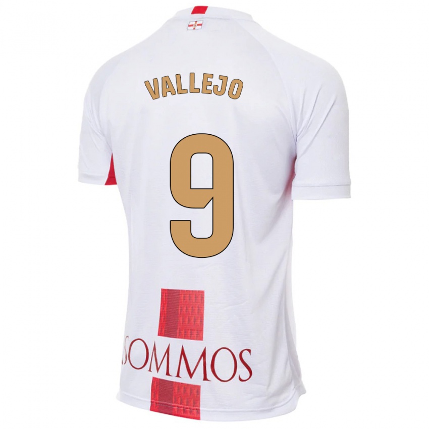 Niño Camiseta Hugo Vallejo #9 Blanco 2ª Equipación 2023/24 La Camisa Chile