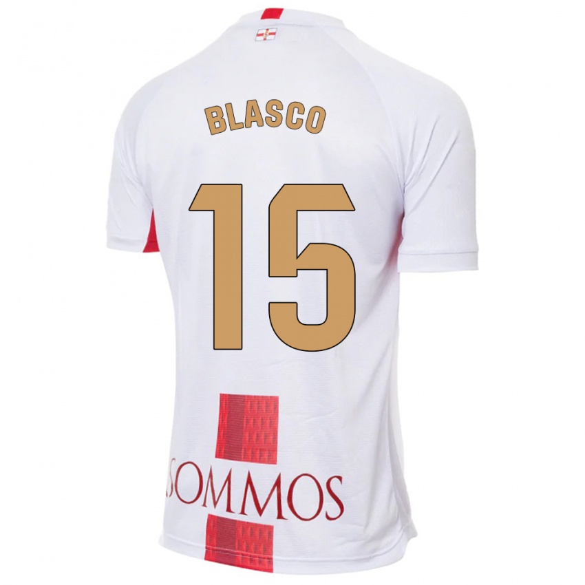 Niño Camiseta Jérémy Blasco #15 Blanco 2ª Equipación 2023/24 La Camisa Chile