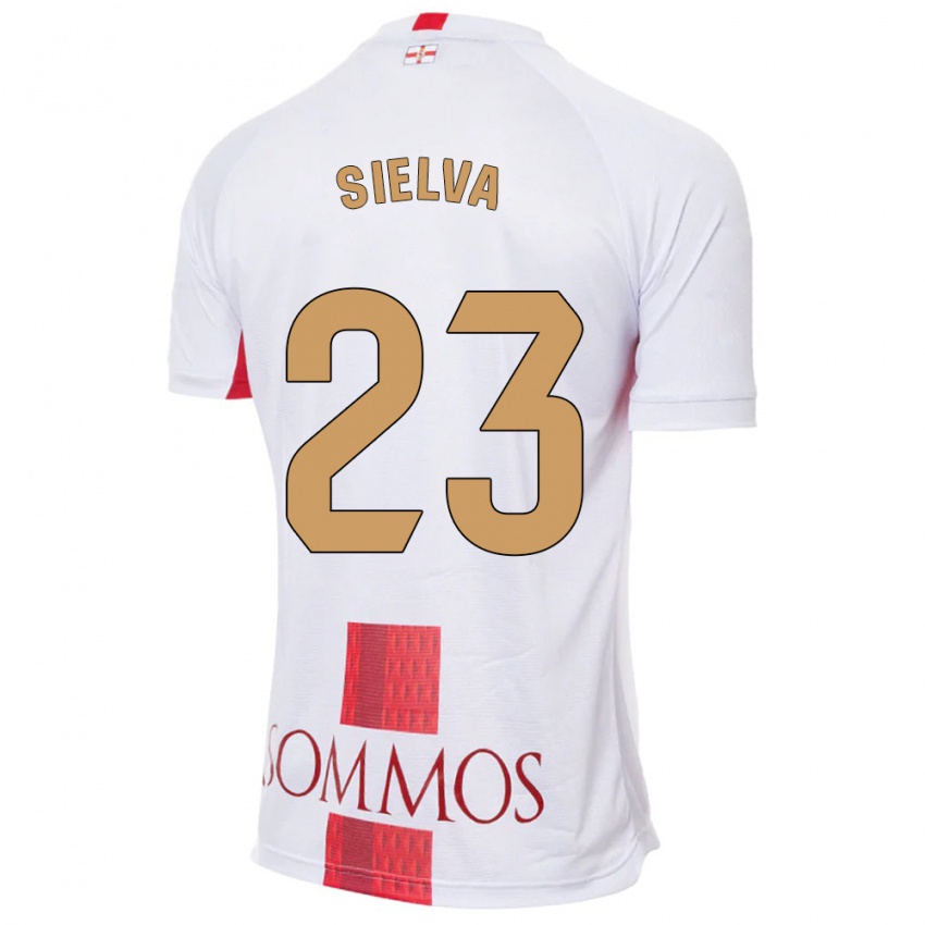 Niño Camiseta Óscar Sielva #23 Blanco 2ª Equipación 2023/24 La Camisa Chile