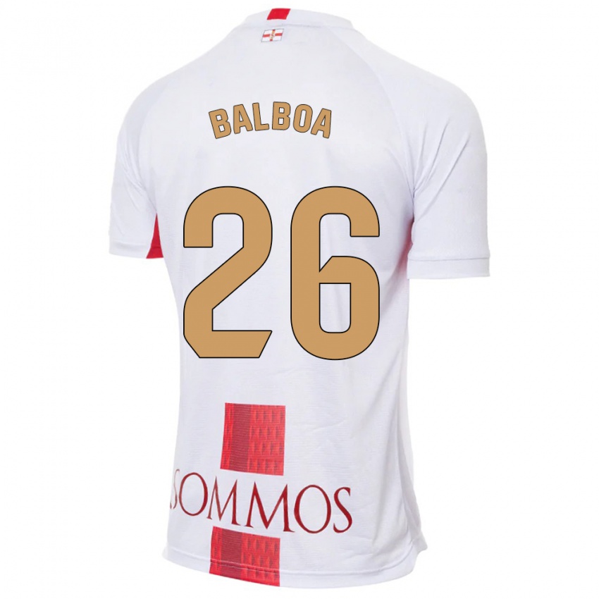 Niño Camiseta Álex Balboa #26 Blanco 2ª Equipación 2023/24 La Camisa Chile