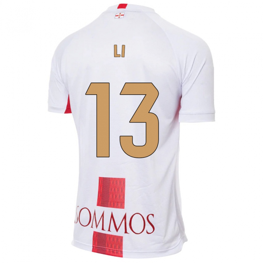Niño Camiseta Changyi Li #13 Blanco 2ª Equipación 2023/24 La Camisa Chile
