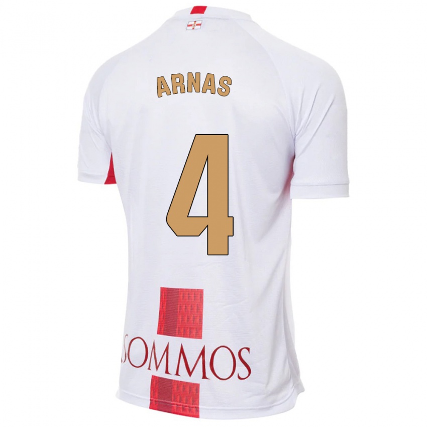 Niño Camiseta Iris Arnas #4 Blanco 2ª Equipación 2023/24 La Camisa Chile