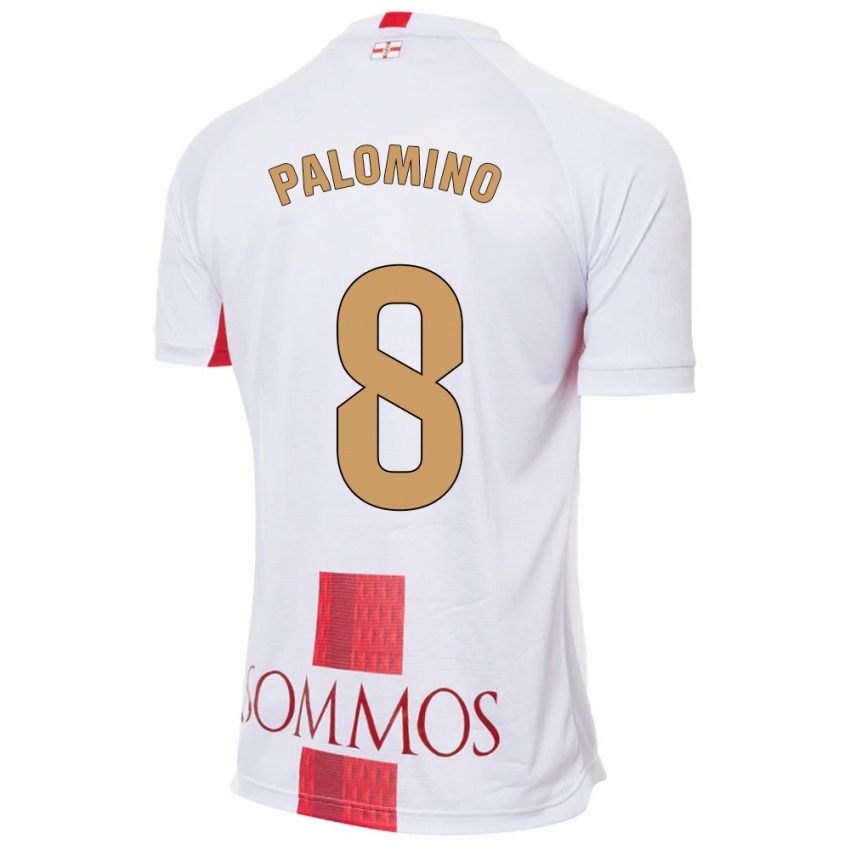 Niño Camiseta Laura Palomino #8 Blanco 2ª Equipación 2023/24 La Camisa Chile