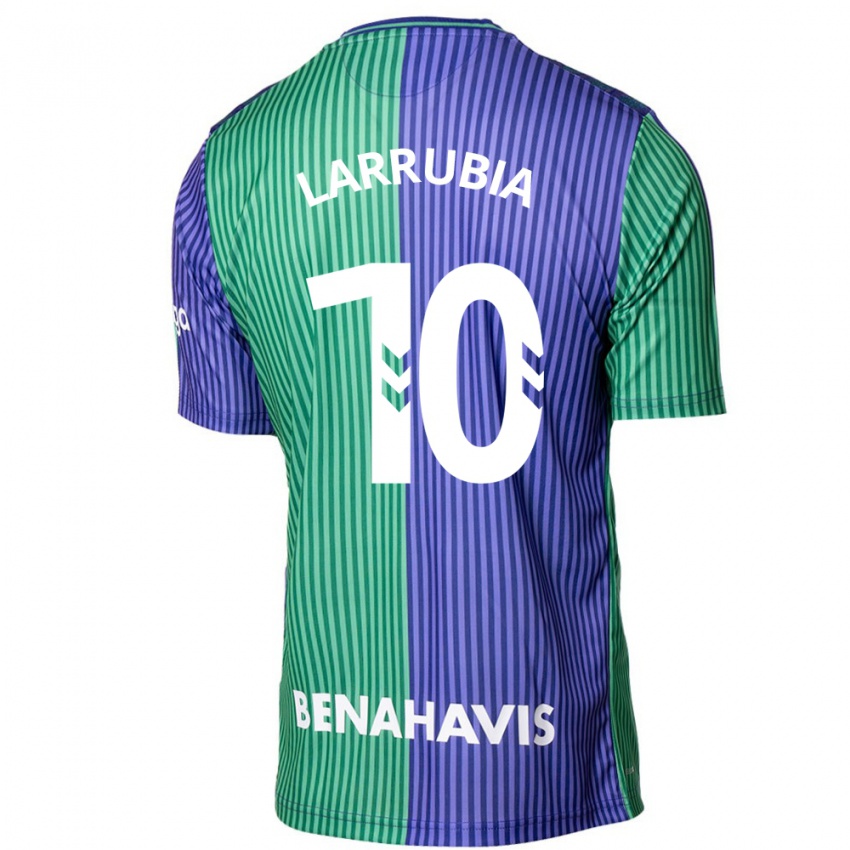 Niño Camiseta David Larrubia #10 Verde Azul 2ª Equipación 2023/24 La Camisa Chile