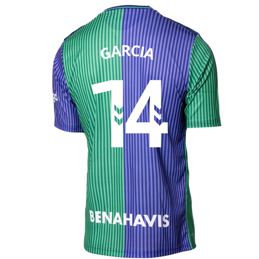 Niño Camiseta Víctor García #14 Verde Azul 2ª Equipación 2023/24 La Camisa Chile