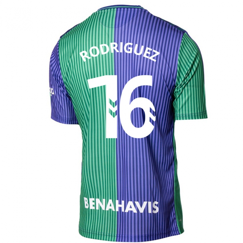 Niño Camiseta Genaro Rodríguez #16 Verde Azul 2ª Equipación 2023/24 La Camisa Chile