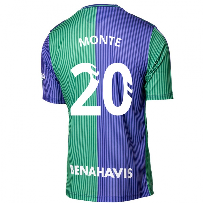 Niño Camiseta Nélson Monte #20 Verde Azul 2ª Equipación 2023/24 La Camisa Chile