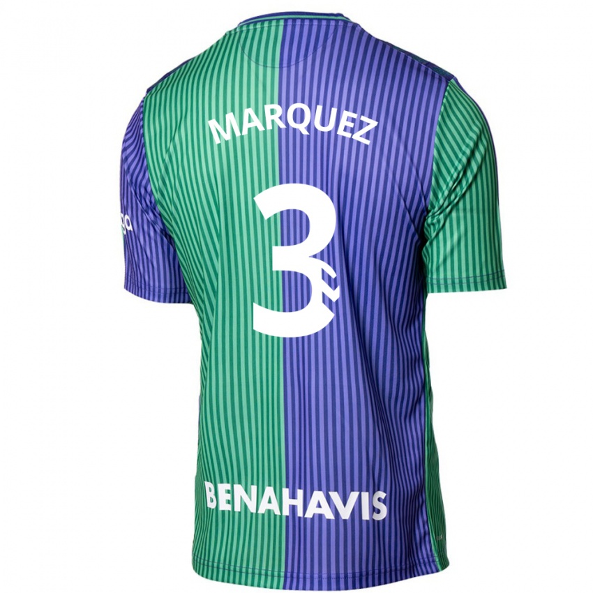 Niño Camiseta David Márquez #3 Verde Azul 2ª Equipación 2023/24 La Camisa Chile