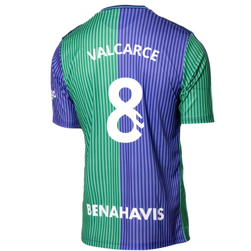 Niño Camiseta Alejandro Valcarce #8 Verde Azul 2ª Equipación 2023/24 La Camisa Chile