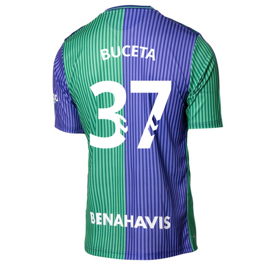 Niño Camiseta Ana Buceta #37 Verde Azul 2ª Equipación 2023/24 La Camisa Chile