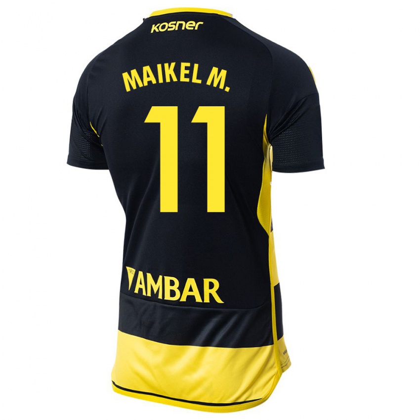 Niño Camiseta Maikel Mesa #11 Negro Amarillo 2ª Equipación 2023/24 La Camisa Chile