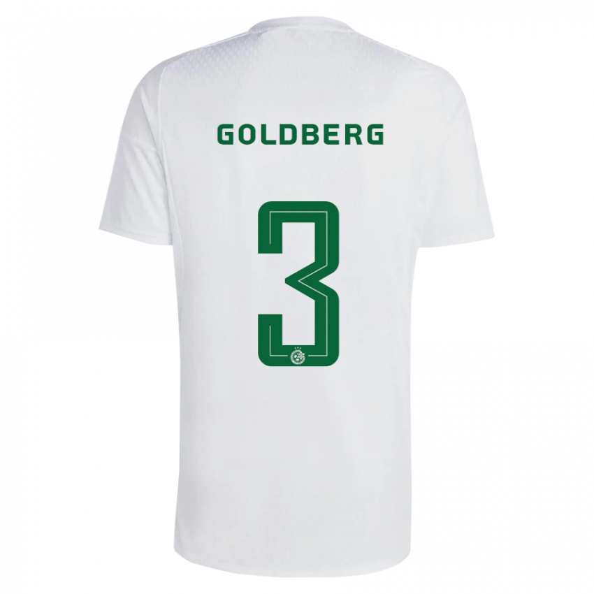 Niño Camiseta Shon Goldberg #3 Verde Azul 2ª Equipación 2023/24 La Camisa Chile