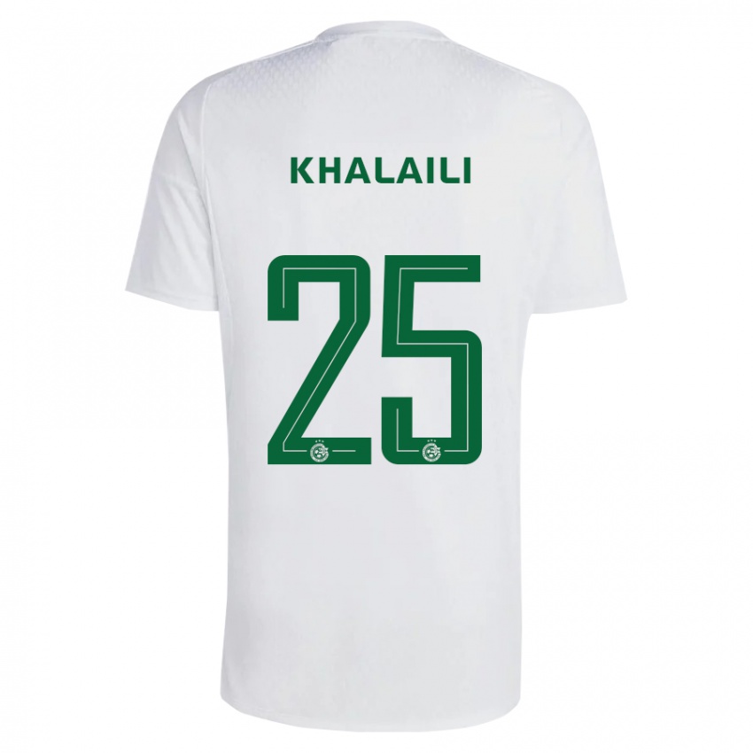 Niño Camiseta Anan Khalaili #25 Verde Azul 2ª Equipación 2023/24 La Camisa Chile