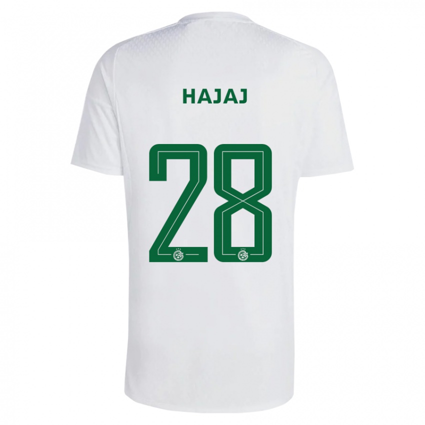 Niño Camiseta Ilay Hajaj #28 Verde Azul 2ª Equipación 2023/24 La Camisa Chile