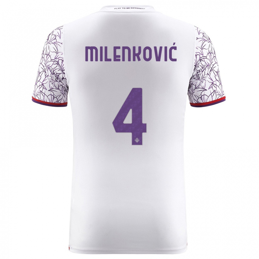 Niño Camiseta Nikola Milenković #4 Blanco 2ª Equipación 2023/24 La Camisa Chile