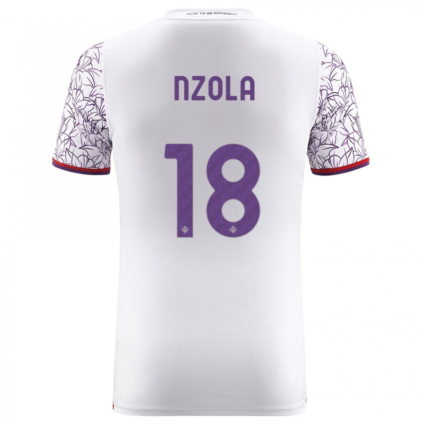 Niño Camiseta M'bala Nzola #18 Blanco 2ª Equipación 2023/24 La Camisa Chile