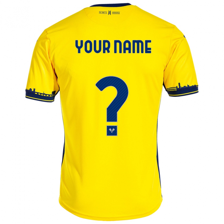 Niño Camiseta Su Nombre #0 Amarillo 2ª Equipación 2023/24 La Camisa Chile