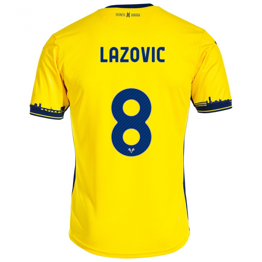 Niño Camiseta Darko Lazović #8 Amarillo 2ª Equipación 2023/24 La Camisa Chile