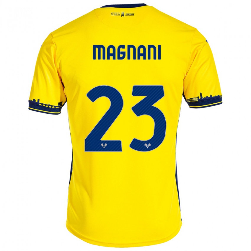 Niño Camiseta Giangiacomo Magnani #23 Amarillo 2ª Equipación 2023/24 La Camisa Chile