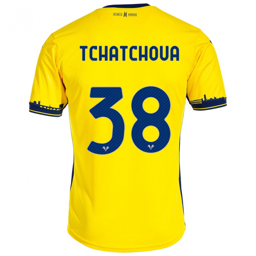 Niño Camiseta Jackson Tchatchoua #38 Amarillo 2ª Equipación 2023/24 La Camisa Chile