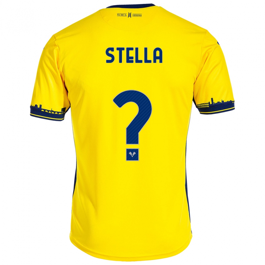 Niño Camiseta Kevin Stella #0 Amarillo 2ª Equipación 2023/24 La Camisa Chile