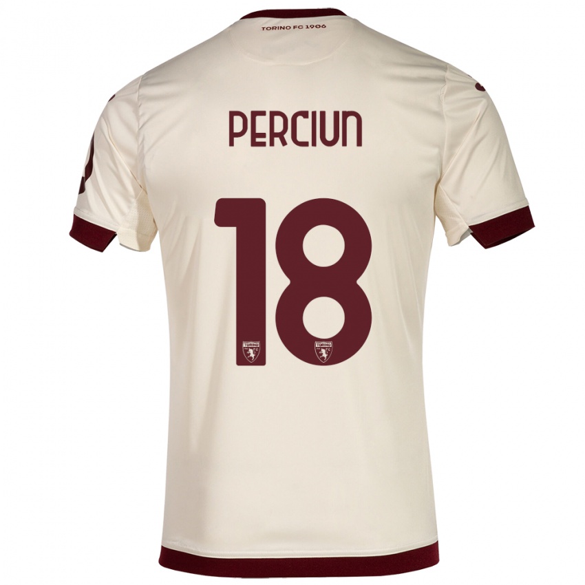 Niño Camiseta Sergiu Perciun #18 Champán 2ª Equipación 2023/24 La Camisa Chile