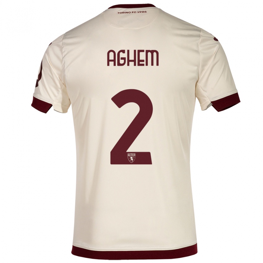 Niño Camiseta Brigitta Aghem #2 Champán 2ª Equipación 2023/24 La Camisa Chile