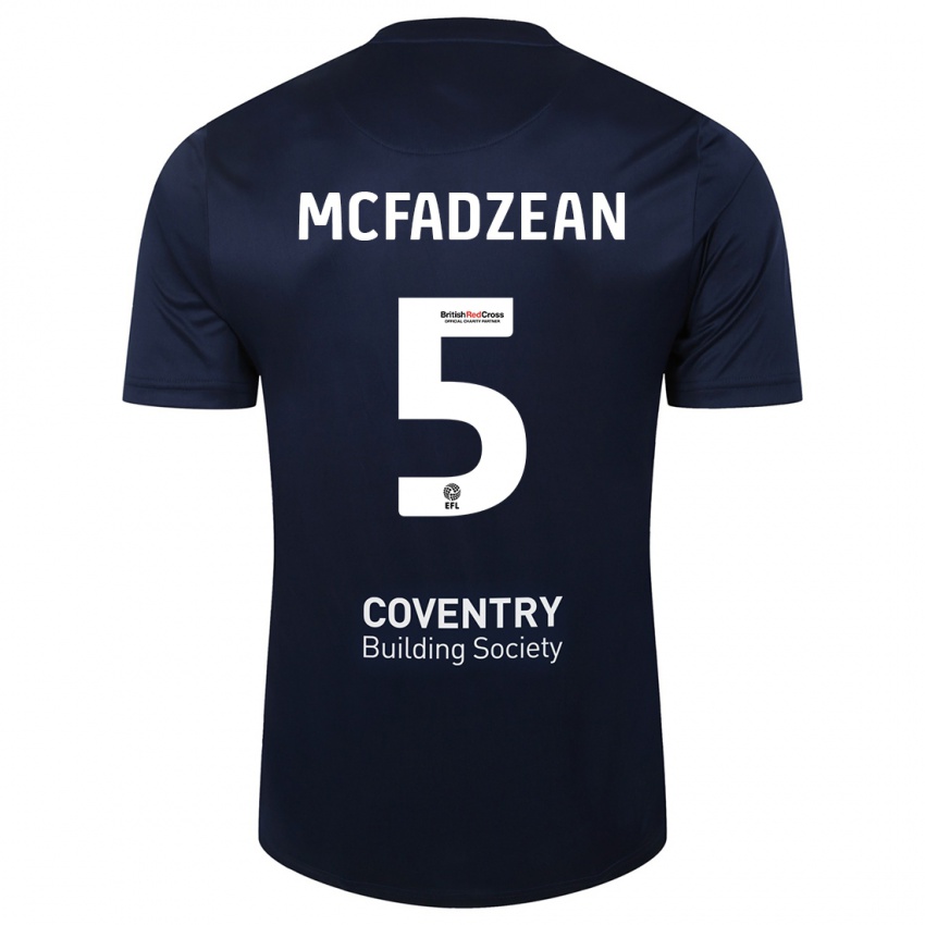 Niño Camiseta Kyle Mcfadzean #5 Rojo Azul Marino 2ª Equipación 2023/24 La Camisa Chile