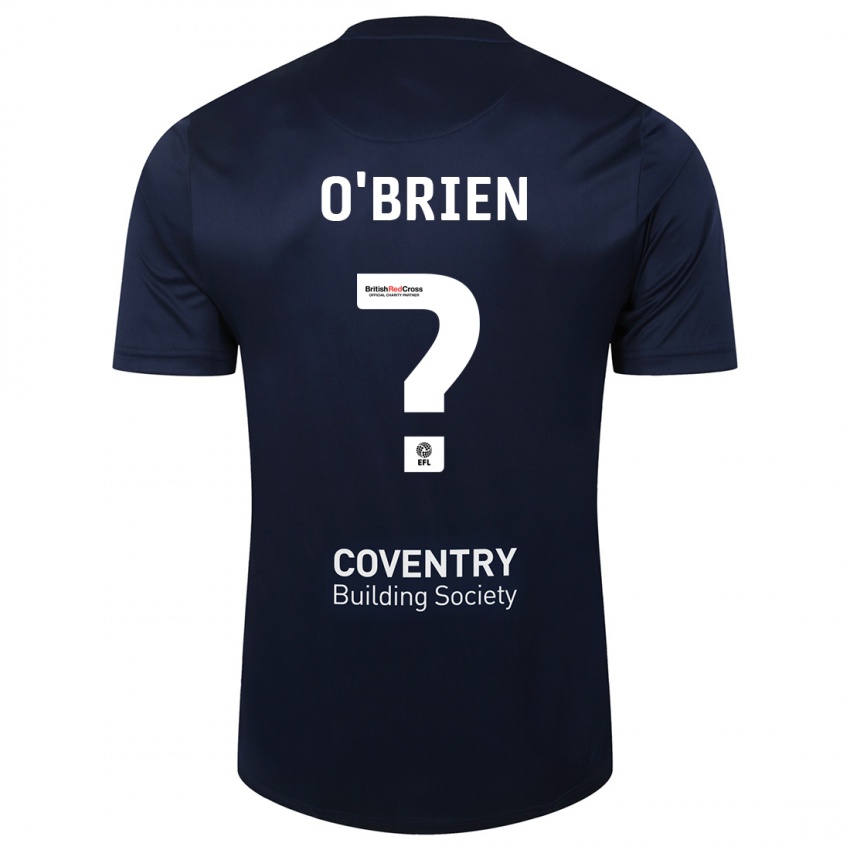 Niño Camiseta Fionn O'brien #0 Rojo Azul Marino 2ª Equipación 2023/24 La Camisa Chile