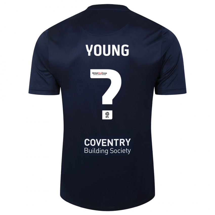 Niño Camiseta Shay Young #0 Rojo Azul Marino 2ª Equipación 2023/24 La Camisa Chile