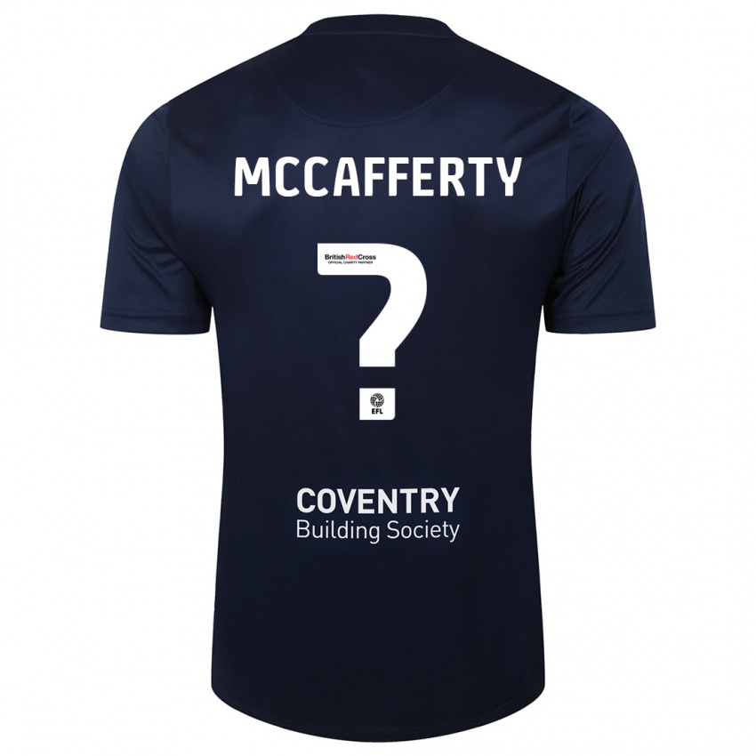 Niño Camiseta Lewys Mccafferty #0 Rojo Azul Marino 2ª Equipación 2023/24 La Camisa Chile