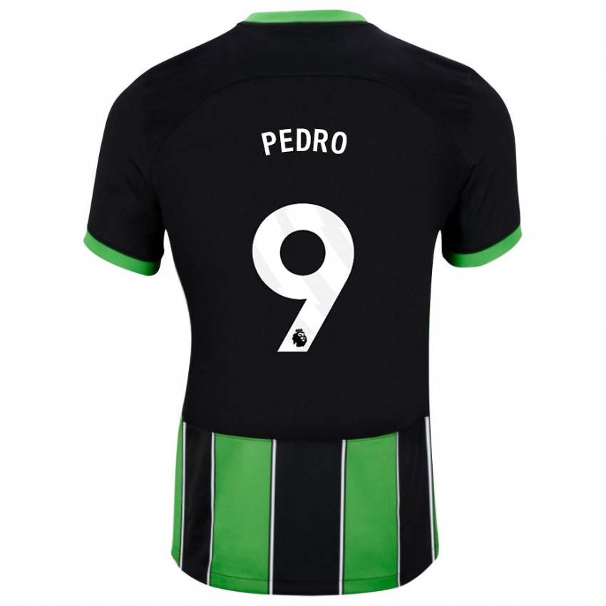 Niño Camiseta João Pedro #9 Verde Negro 2ª Equipación 2023/24 La Camisa Chile