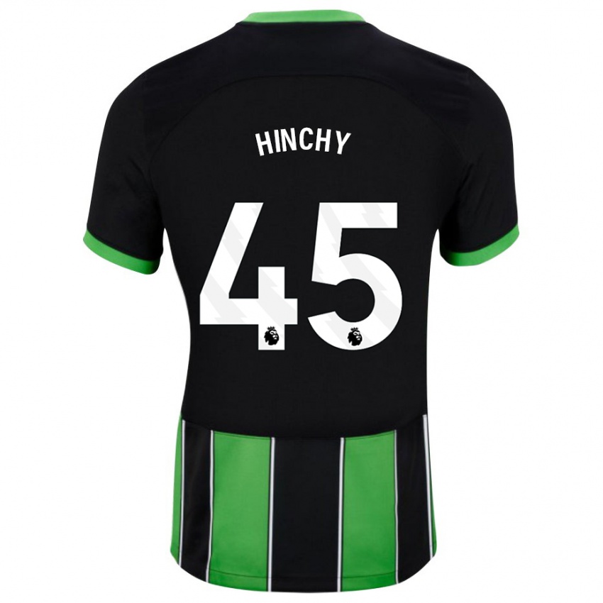 Niño Camiseta Jack Hinchy #45 Verde Negro 2ª Equipación 2023/24 La Camisa Chile